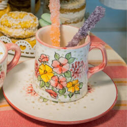 BögreManufaktúra Csipkerózsa vadvirágok bögre és reggeliző tányér