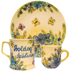 BögreManufaktúra Feliratos neves Kékek reggeliző szett