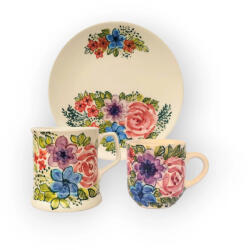 BögreManufaktúra Virágos bögre reggeliző szett FL004 - árvácska