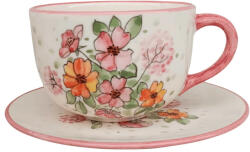 BögreManufaktúra Csipkerózsa vadvirág jumbó bögre és reggeliző tányér