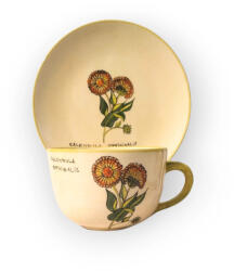 BögreManufaktúra Orvosi Körömvirág Reggeliző Tányér és Jumbo Bögre