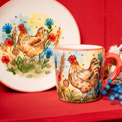 BögreManufaktúra Tyúk bögre és reggeliző tányér