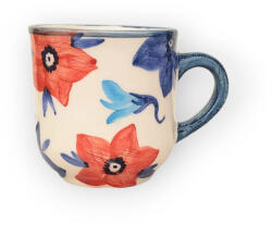 BögreManufaktúra Kék virágos kávés bögre