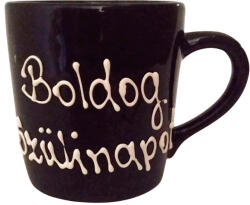 BögreManufaktúra Feliratos neves Szív Bögre fekete