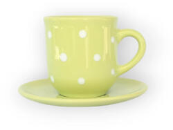 BögreManufaktúra Kávés bögre és kistányér pasztelll zöld