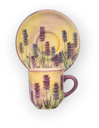 BögreManufaktúra Levendulás kávés bögre és kistányér