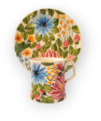 BögreManufaktúra Virágos bögre és reggeliző tányér FL002 - mezei virágok