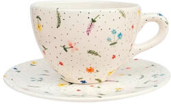 BögreManufaktúra Apró virágos kis jumbó bögre reggeliző tányérral