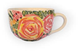 BögreManufaktúra Virágos jumbo bögre FL001 - rózsa minta