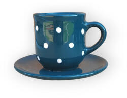 BögreManufaktúra Kávés bögre kistányérral sötétzöld