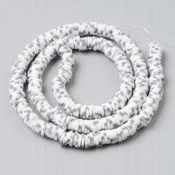 Mixform Polimer agyag gyöngyök, Heishi, Handmade, 6x0.5-1mm, 285db/36cm/szál (13WB30717)