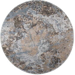 Vitaus Világoskék-világosbarna mosható kerek szőnyeg ø 120 cm Sandstorm - Vitaus