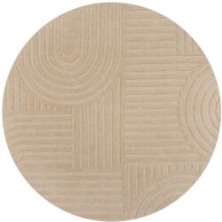 Flair Rugs Bézs gyapjú kerek szőnyeg ø 160 cm Zen Garden - Flair Rugs