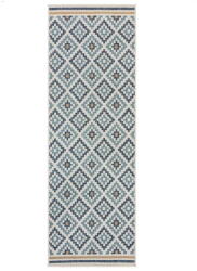 Flair Rugs Sárga-kék kültéri-beltéri szőnyeg 80x230 cm Zia Trellis - Flair Rugs