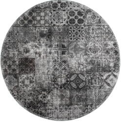 Vitaus Szürke mosható kerek szőnyeg ø 80 cm - Vitaus