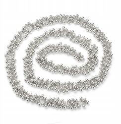 MIXFORM Lánc Műanyag, Golyós medálokkal, Platina, Medálok: 9x6mm, 1 m (13WB29080)