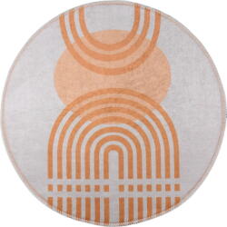 Vitaus Narancssárga-szürke mosható kerek szőnyeg ø 80 cm Arch - Vitaus