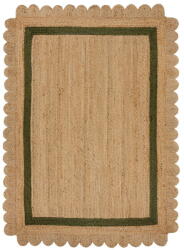 Flair Rugs Sötétzöld-natúr színű kézi szövésű juta szőnyeg 120x170 cm Grace Green - Flair Rugs