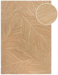 Flair Rugs Lino Leaf világosbarna gyapjú szőnyeg, 160 x 230 cm - Flair Rugs