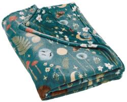 Catherine Lansfield Zöld mikroplüss takaró 130x170 cm Enchanted Twilight Animals - Catherine Lansfield