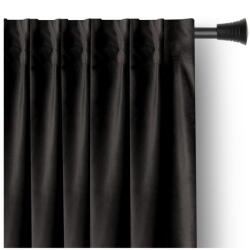 Restilo Fekete bársony dimout (részleges sötétítő) függöny 140x270 cm - Restilo