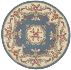 Flair Rugs Aubusson kék gyapjú szőnyeg, ⌀ 120 cm - Flair Rugs