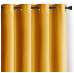 Restilo Sárga bársony dimout (részleges sötétítő) függöny 140x245 cm Eyelets - Restilo
