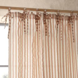 Pineapple Elephant Terrakotta színű fényáteresztő függöny 140x229 cm Zanzibar Stripe - Pineapple Elephant