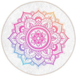 Mila Home Fehér-rózsaszín mosható-robotporszívóval tisztítható kerek szőnyeg ø 120 cm Comfort - Mila Home - bonami - 21 570 Ft