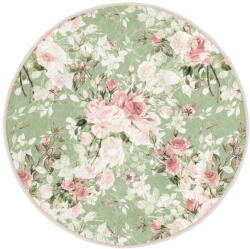 Mila Home Világoszöld mosható-robotporszívóval tisztítható kerek szőnyeg ø 80 cm Comfort - Mila Home