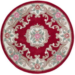 Flair Rugs Aubusson piros gyapjú szőnyeg, ⌀ 120 cm - Flair Rugs