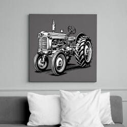 printfashion Retro traktor - Vászonkép - Sötétszürke (17852493)