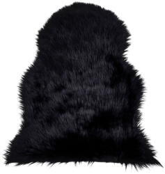 House Nordic Fekete szintetikus szőrme szőnyeg 50x85 cm - House Nordic