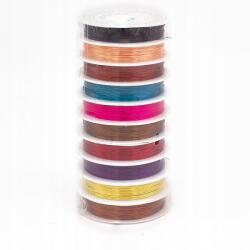 MIXFORM Kézműves rézhuzal, mix, 0.4mm, 10 tekercs/szett, 10m/orsó (13WB18252)