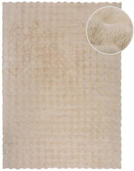 Flair Rugs Krémszínű szintetikus szőrme szőnyeg 80x150 cm Waffle Faux Fur - Flair Rugs