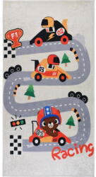 Vitaus Elefántcsont színű mosható gyerek játszószőnyeg 80x120 cm Race Time - Vitaus