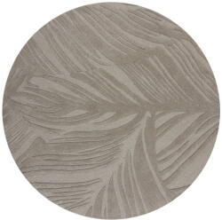 Flair Rugs Szürke gyapjú kerek szőnyeg ø 160 cm Leaf - Flair Rugs