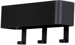 Spinder Design Fekete fém fali fogas polccal 27 cm Dax Play - Spinder Design