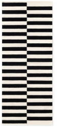 Hanse Home Fekete-fehér kétoldalas kézi szövésű gyapjú futószőnyeg 80x200 cm Donna - Hanse Home