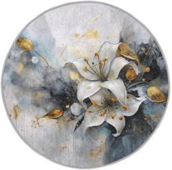 Mila Home Kék-szürke mosható kerek szőnyeg ø 100 cm Golden Lilly - Mila Home