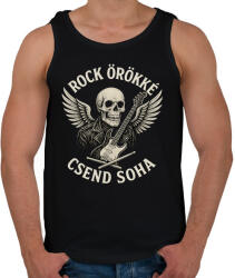 printfashion rock örökké csend soha - Férfi atléta - Fekete (17759192)