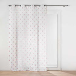 douceur d'intérieur Fehér-rózsaszín átlátszó függöny 140x240 cm Geokid - douceur d'intérieur