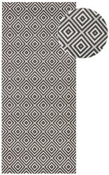 Hanse Home Karo fekete-fehér kültéri futószőnyeg, 80 x 200 cm - NORTHRUGS