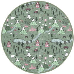 Mila Home Zöld gyerek szőnyeg ø 100 cm Comfort - Mila Home