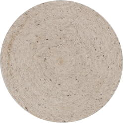 Kave Home Világosszürke-elefántcsont színű kézi szövésű gyapjú kerek szőnyeg ø 200 cm Takashi - Kave Home