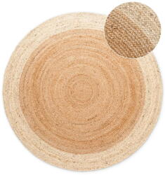 Hanse Home Natúr színű kétoldalas kézi szövésű kerek juta szőnyeg ø 120 cm Jutta Gold - Hanse Home