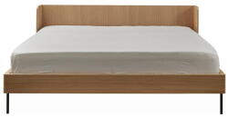 Bonami Natúr színű franciaágy tölgyfa dekorral 160x200 cm Wrap - Bonami Selection