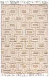 Flair Rugs Bézs-krémszínű kézi szövésű gyapjú szőnyeg 200x290 cm Greek Key - Flair Rugs