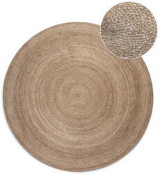 Hanse Home Szürkésbézs kétoldalas juta kerek szőnyeg ø 200 cm Braided - Hanse Home