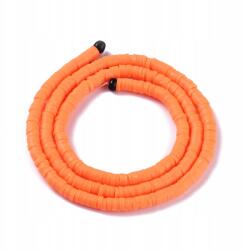 Mixform Heishi Handmade Polimer Öko Agyag gyöngyök, korong, 4x1mm, 375db/40cm/szál (13WB29937)